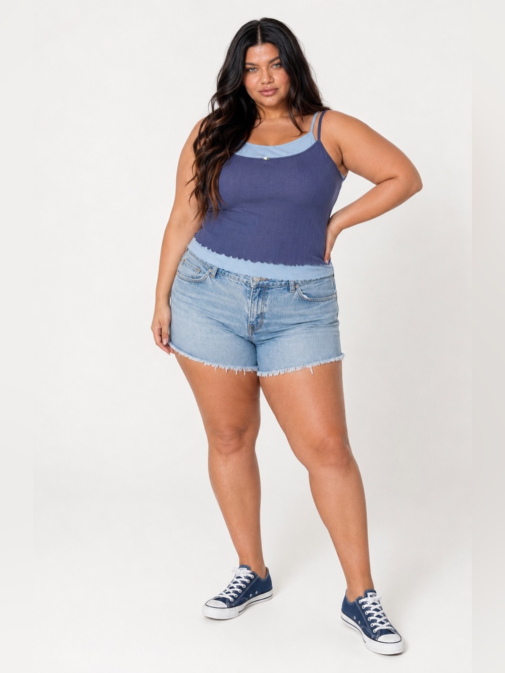 TORRID LoveSick Blue Double-Layer Rosette
Tank
